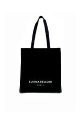 This robustness black tote bag is made in cotton